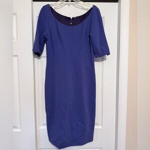 Elie Tahari Blue Sheath Dress - Size 12